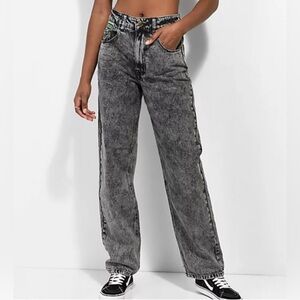 Empyre Tori Black Acid Wash Skate Jeans